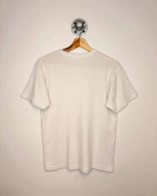 Vintage White Waffle Knit Tee Shirt