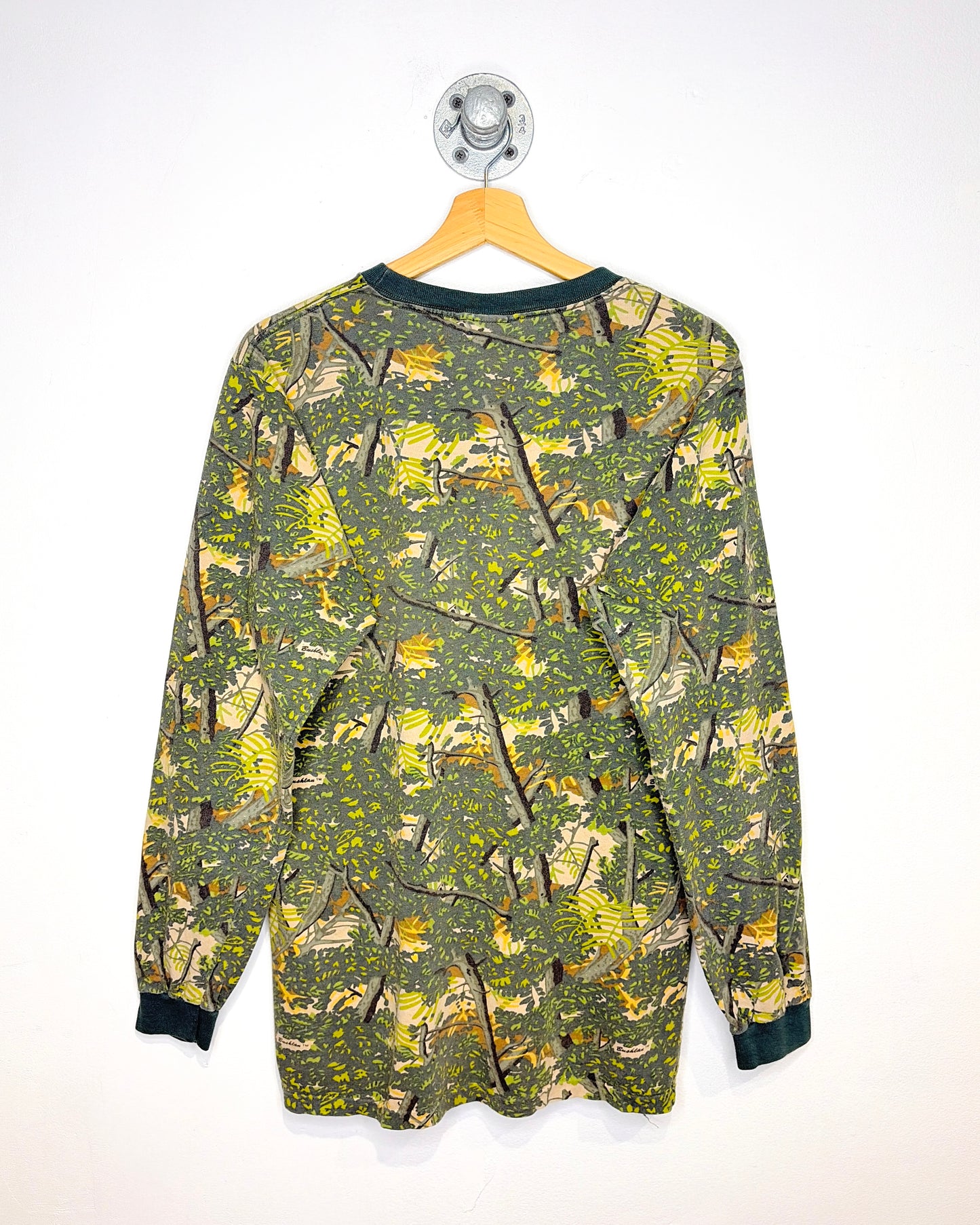 Vintage 1989 Lions Den Bushlan Camo Longsleeve Shirt
