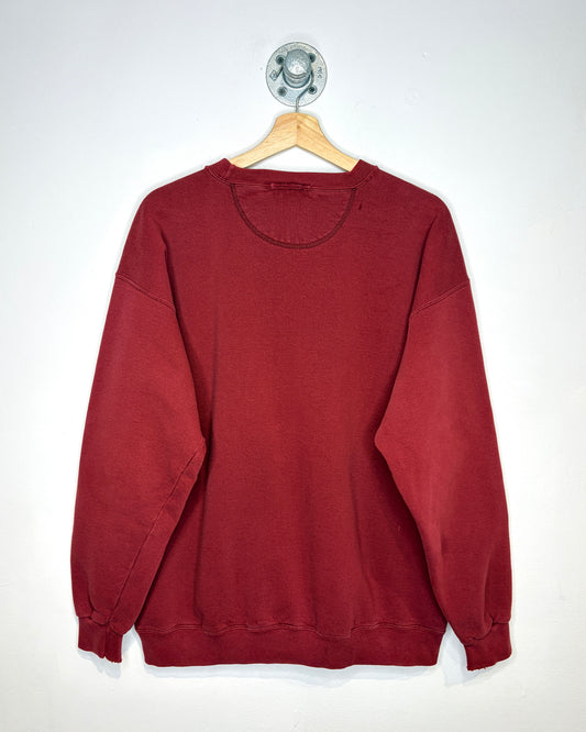 Vintage 90s C.M.U Football Red Crewneck Sweatshirt