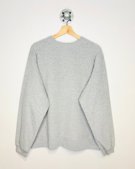 Vintage Disney Tigger Embroidered Grey Fleece Crewneck Sweatshirt