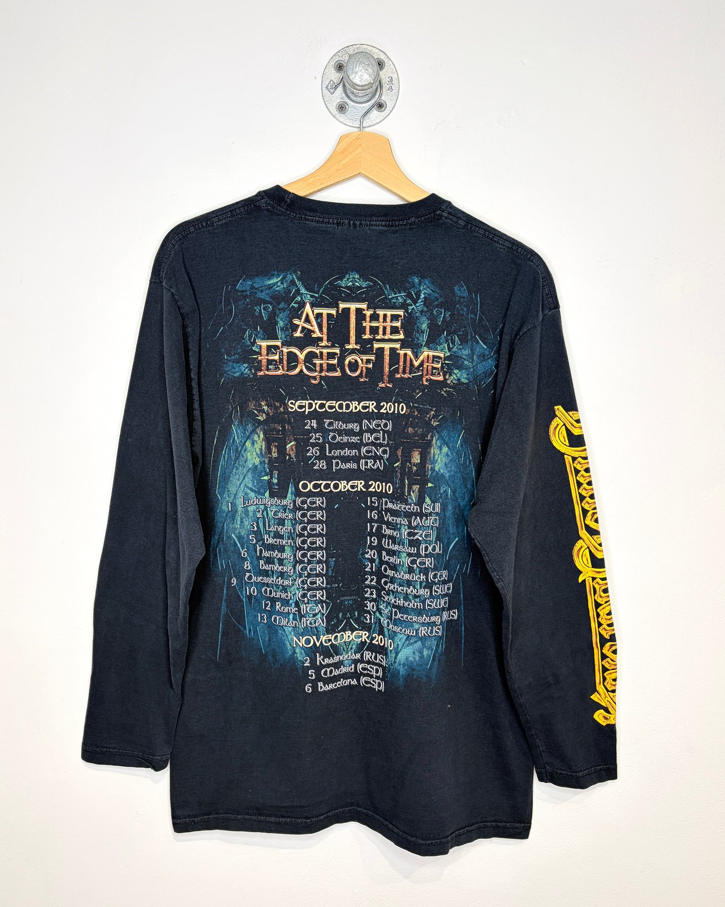 2010 Blind Guardian “At The Edge Of Time” Faded Black Longsleeve Shirt