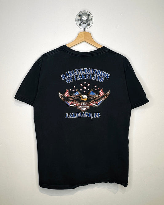 2000s Harley Davidson American Pride Black Tee Shirt