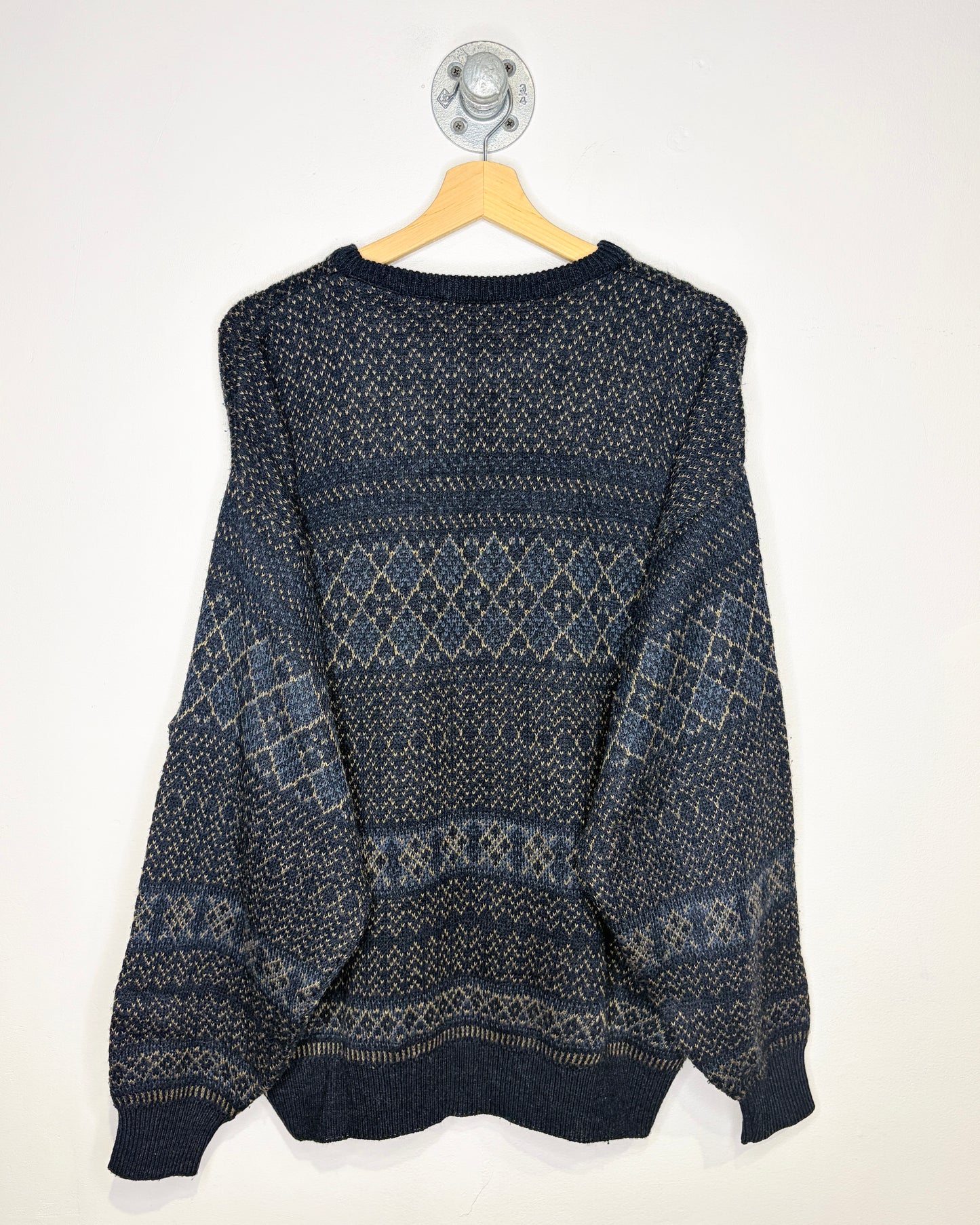 Vintage 90s/00s Van Heusen Navy Knit Sweater