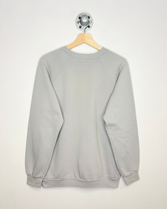 Vintage 80s Calgary Stampede Lager Concrete Grey Raglan Crewneck Sweatshirt