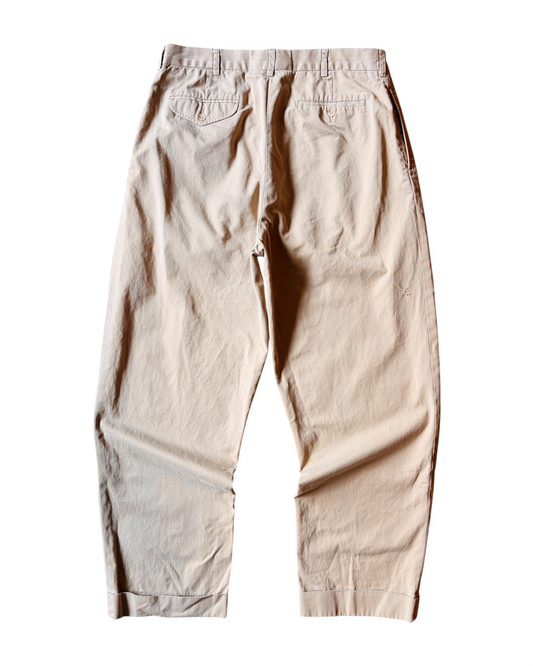 Vintage Polo Ralph Lauren Loose Fit Double Pleated Tan Pants