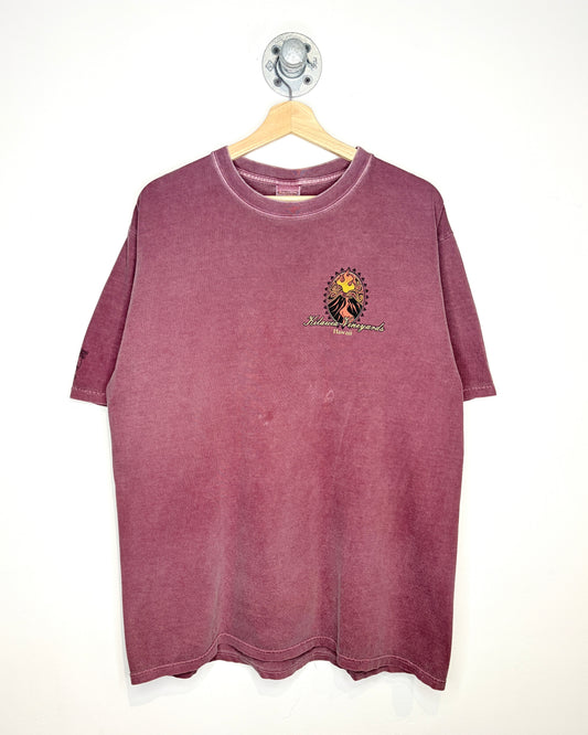 2000s Kilauea Vineyards Hawaii Faded Maroon Tee Shirt