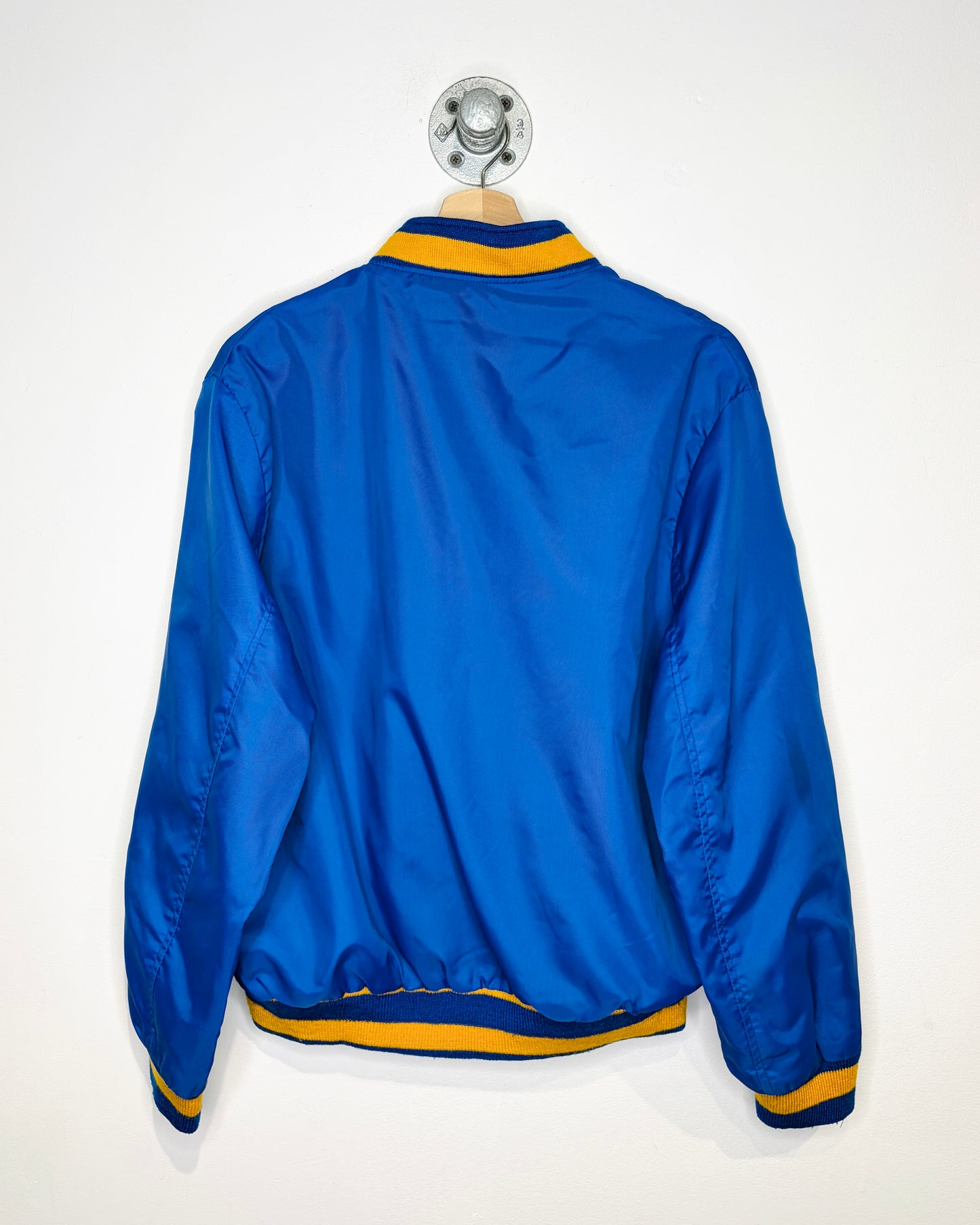 Vintage 70s Fort William Curling Club Blue Varsity Jacket