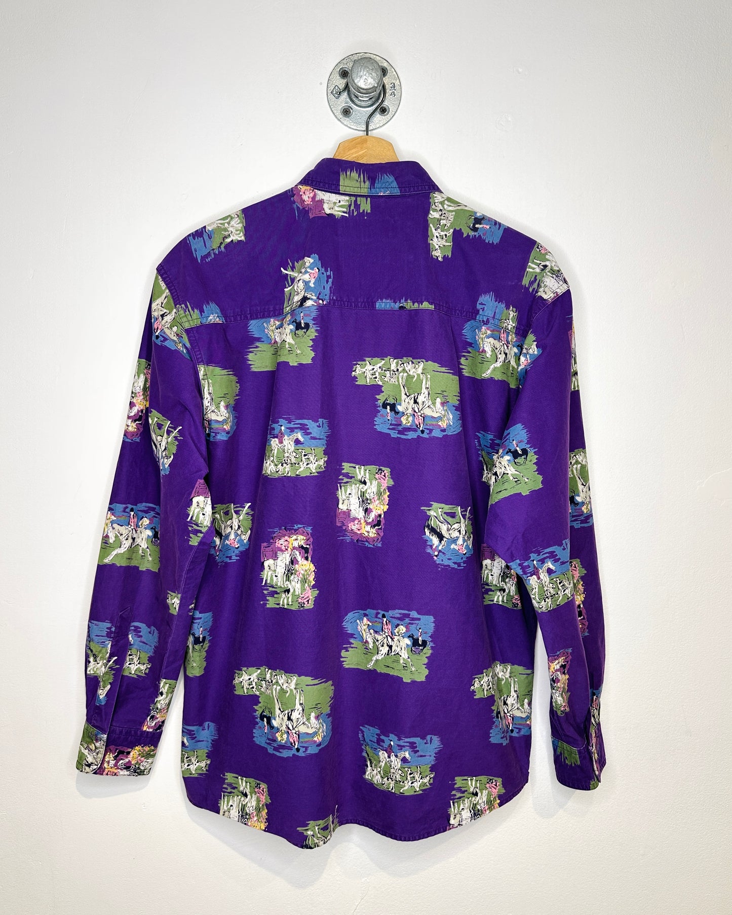 Vintage 90s Western Northern Isles Purple Button Up Shirt