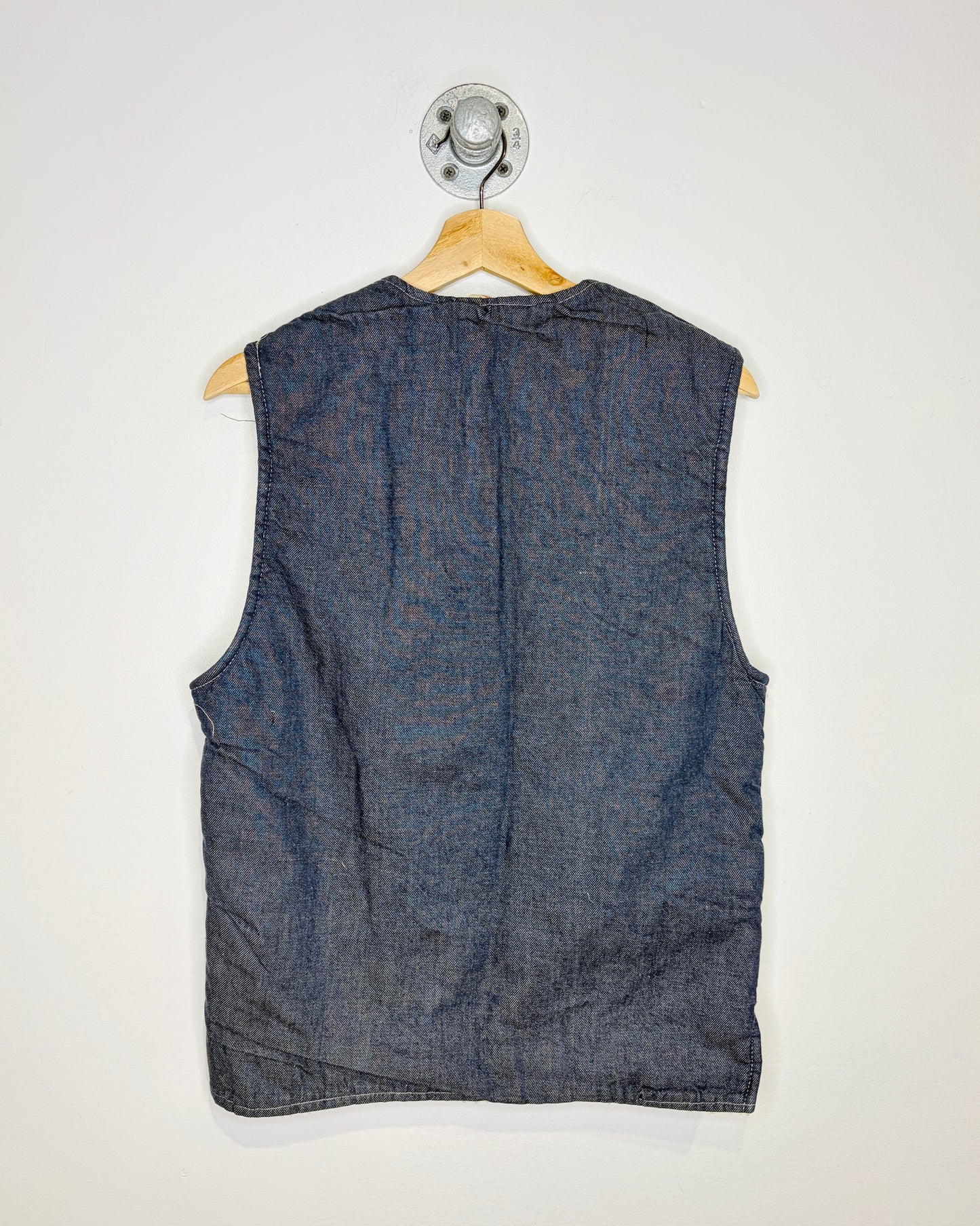 Vintage 70s Spicer Sherpa Lined Denim Vest