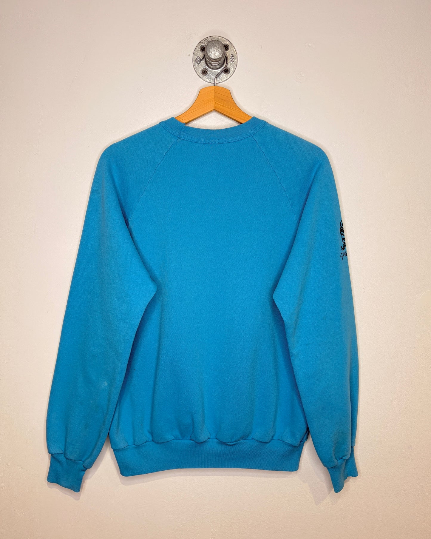 Vintage 80s Ski Fernie Snow Valley Light Blue Crewneck Sweatshirt