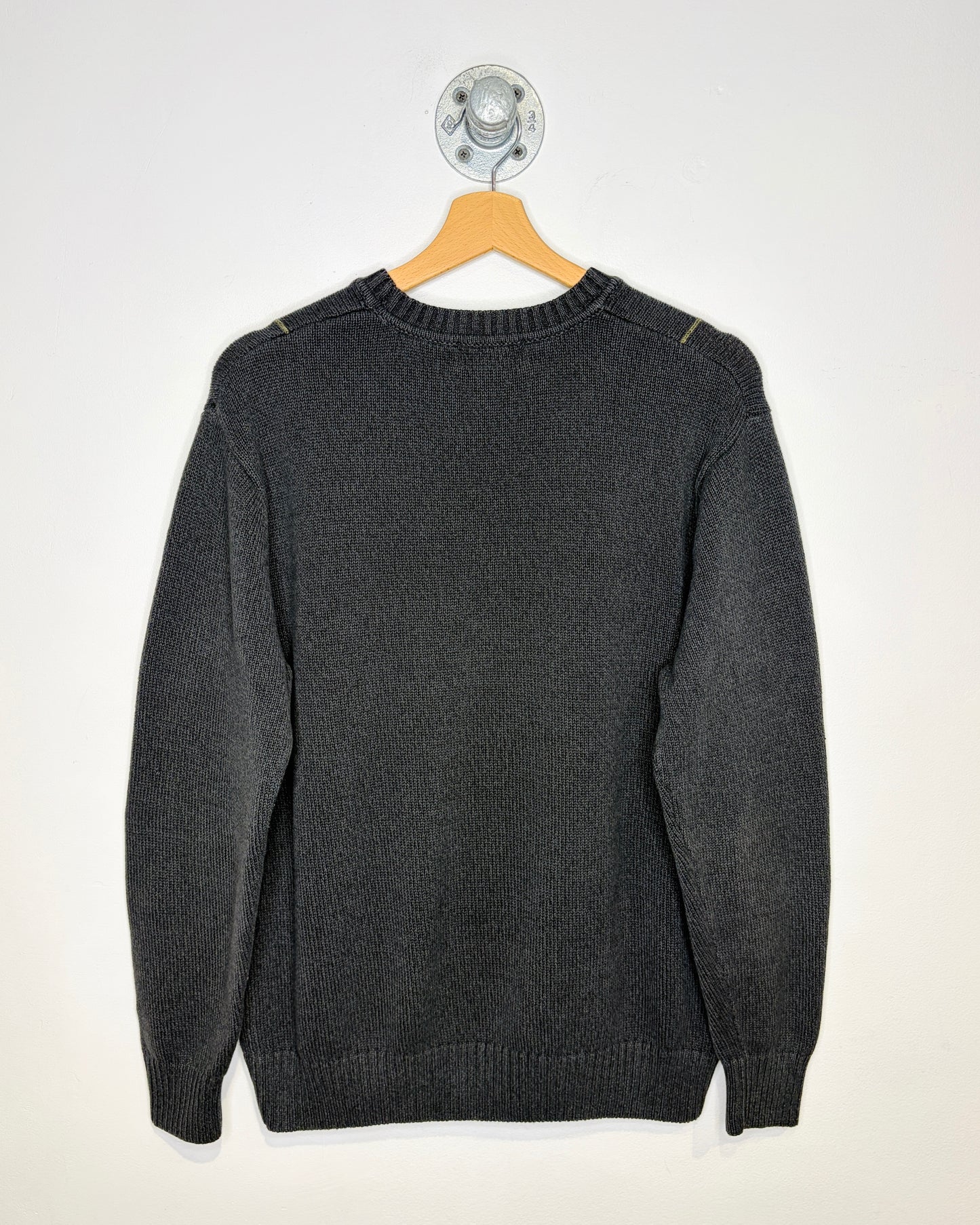 2000s Dockers Dark Grey Plaid Sweater