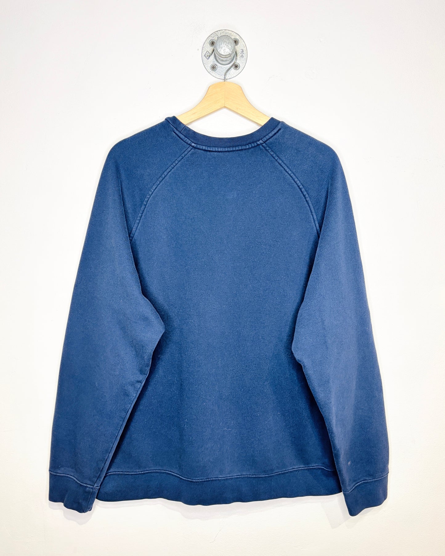 Vintage 2000s Nike Mini Swoosh Faded Navy Crewneck Sweatshirt