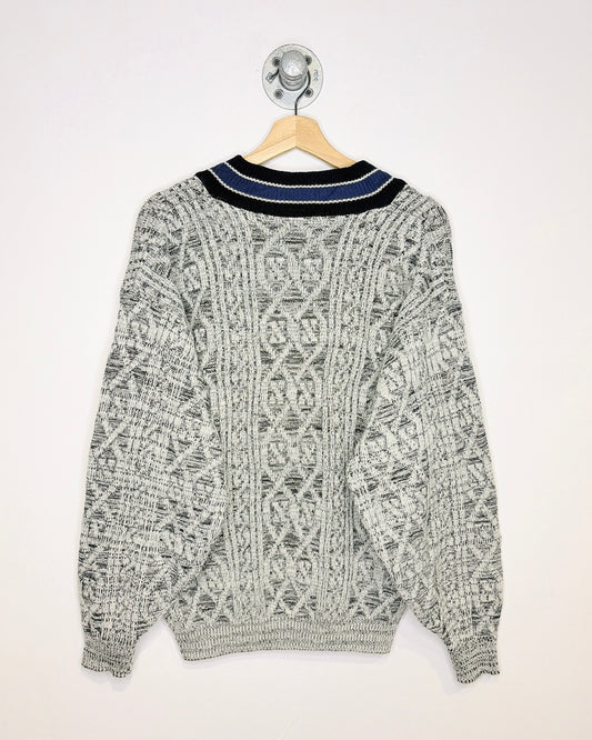 Vintage 90s Ash Creek Grey V-Neck Sweater