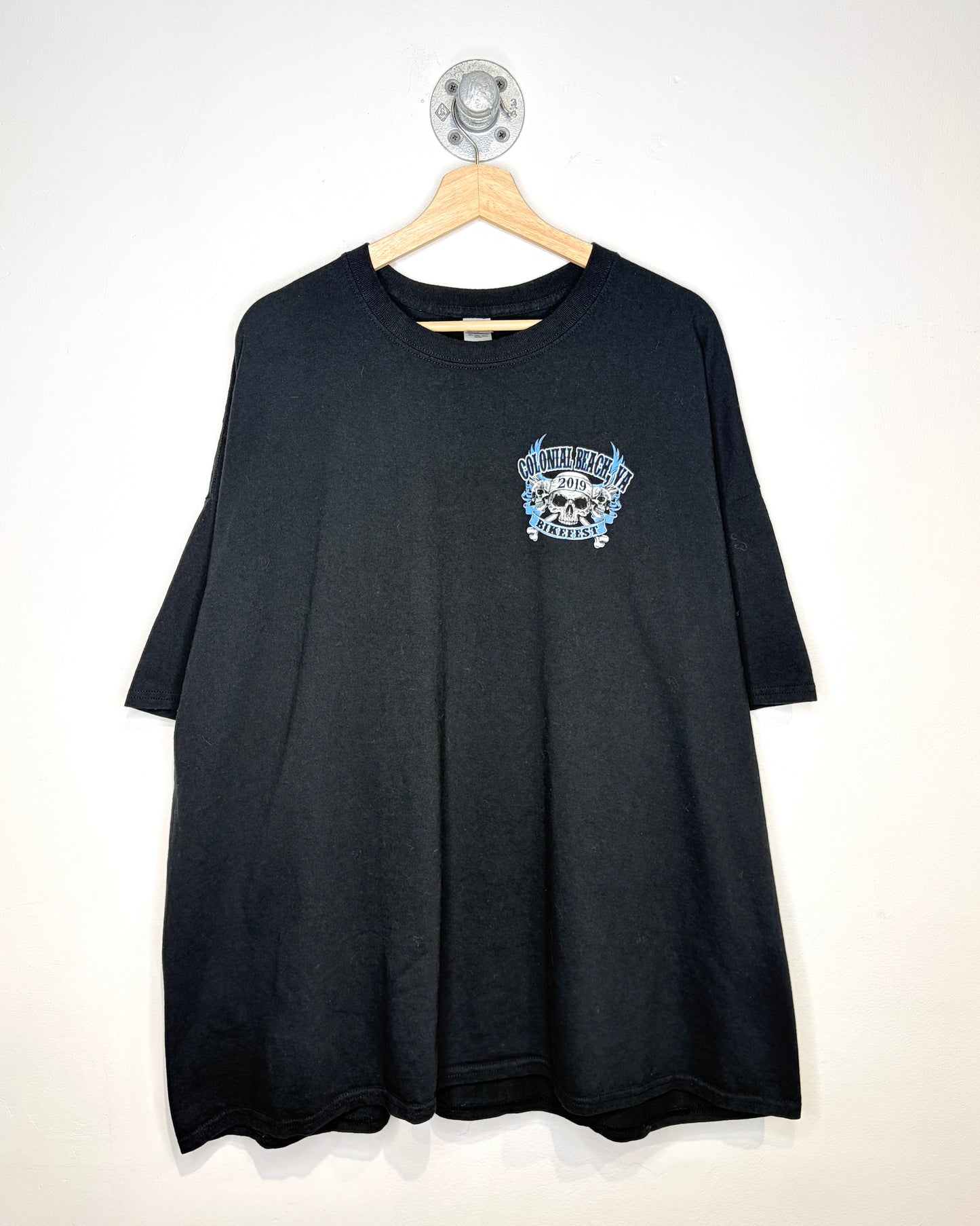 Colonial Ranch VA Bikefest Black Biker Tee Shirt