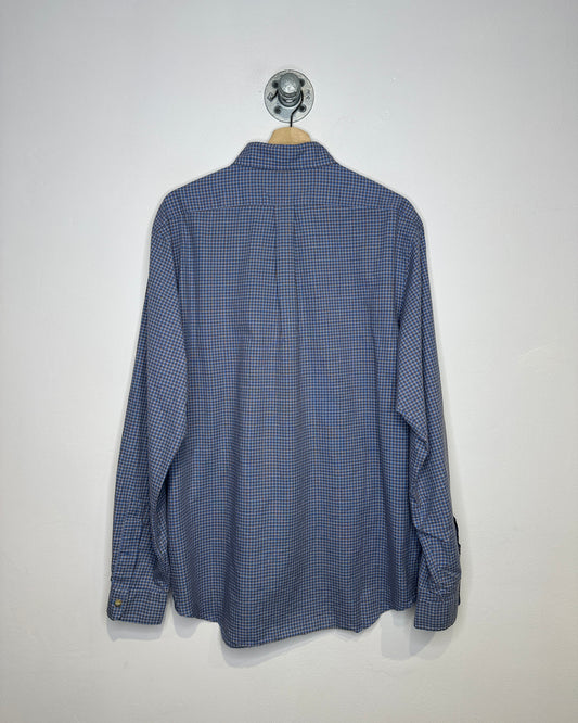 Ralph Lauren Blue And Brown Check Long Sleeve Button Down Shirt