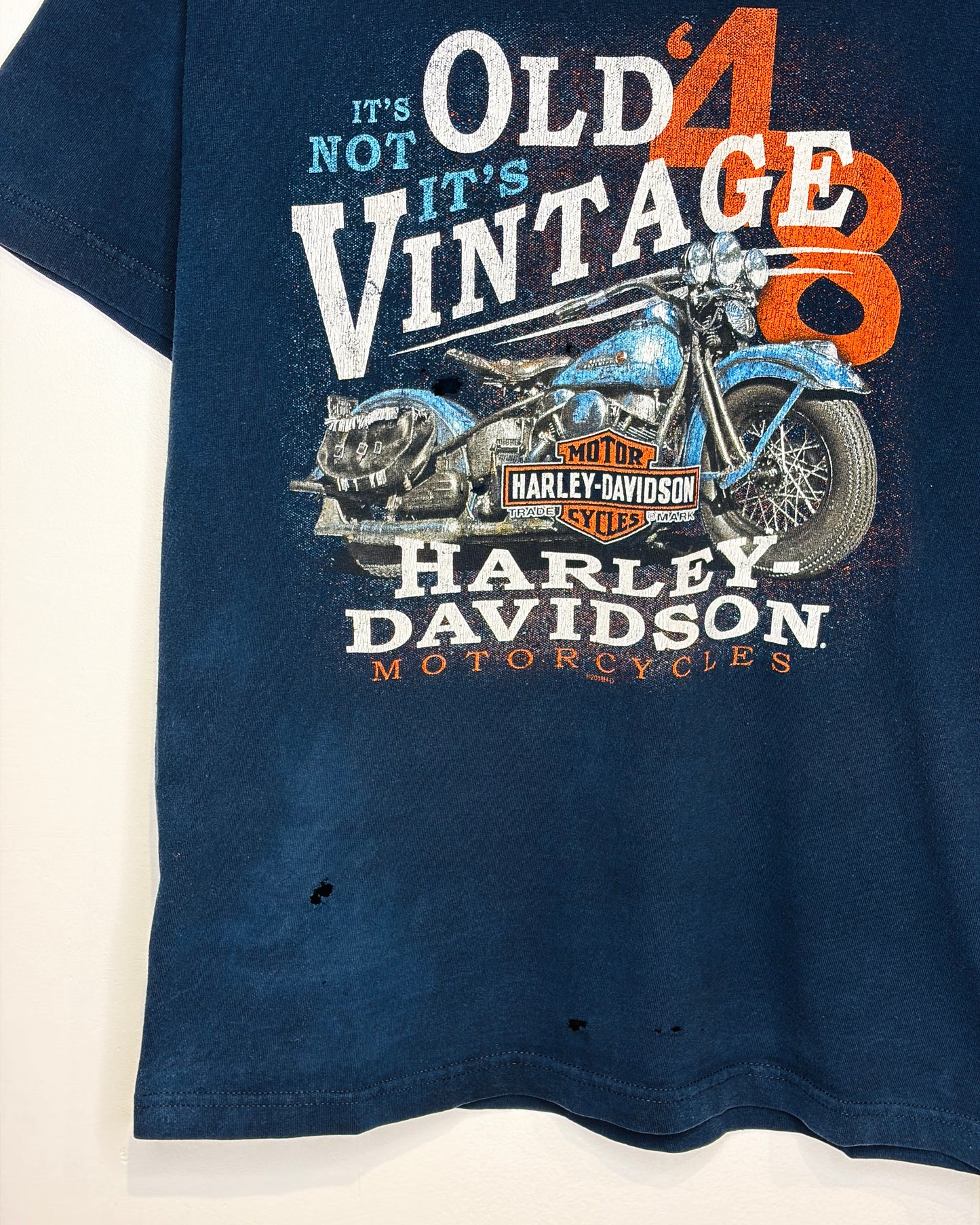 Harley Davidson Round Rock Texas Navy Tee Shirt