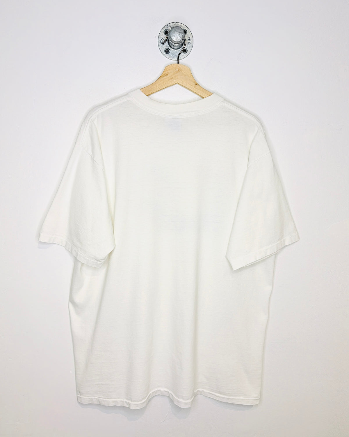 Vintage 90s Hot Fast And Cool White Racing Tee Shirt