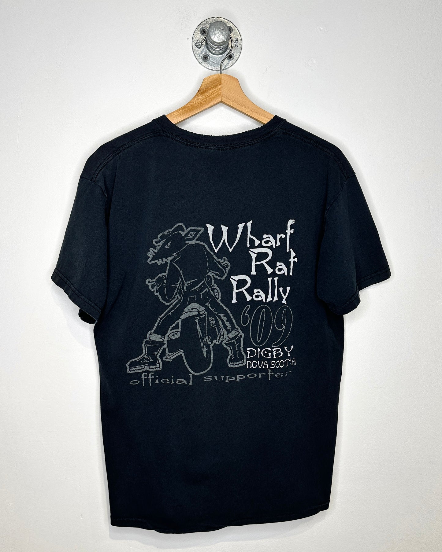 2009 Wharf Rat Rally Nova Scotia Black Tee Shirt