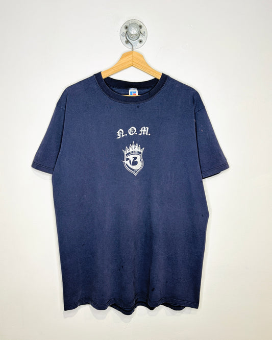 Vintage 1996 Brethren D&C 121:9 Faded Navy Blue Tee Shirt