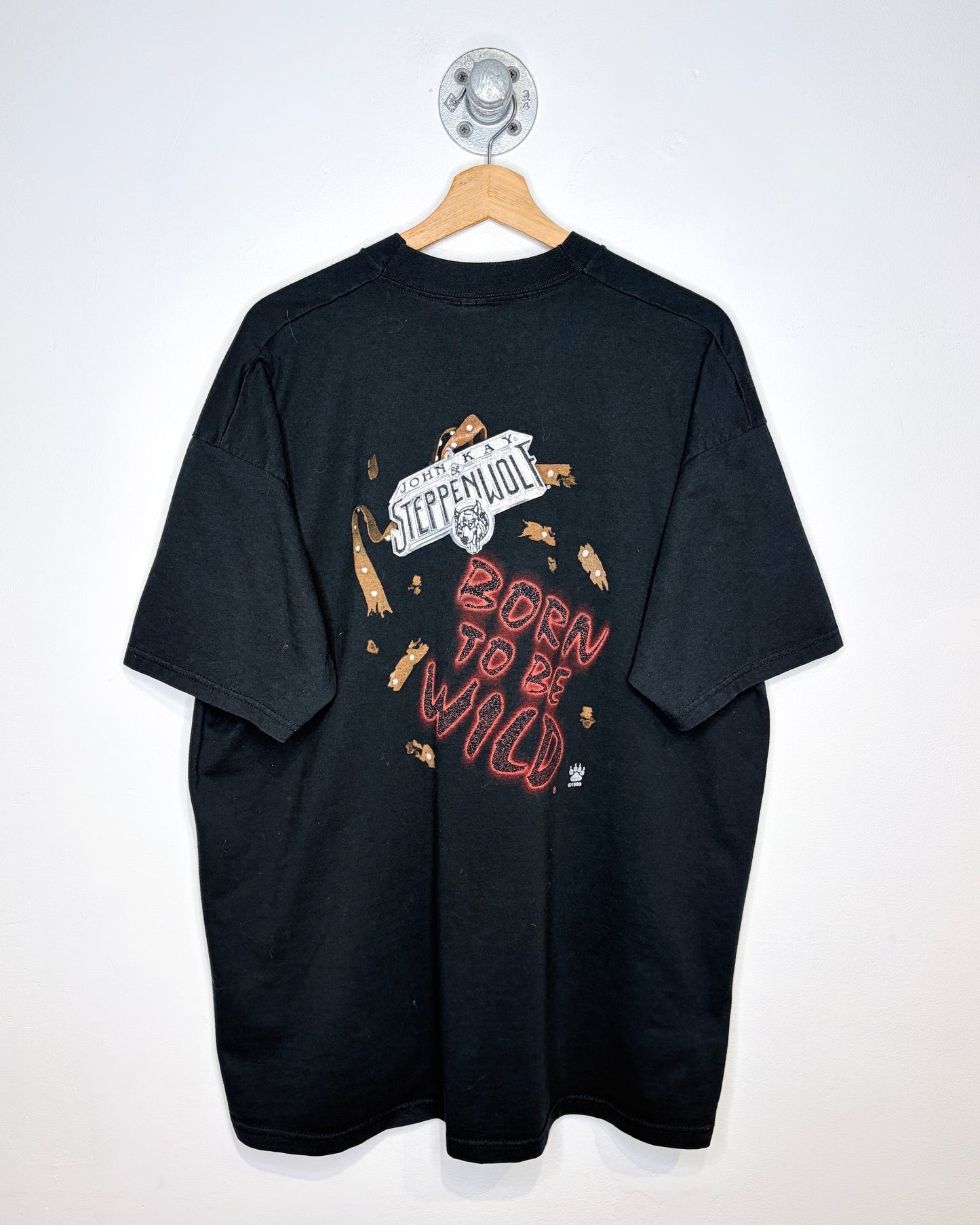 Vintage 1999 John Kay & Steppenwolf Black Tee Shirt