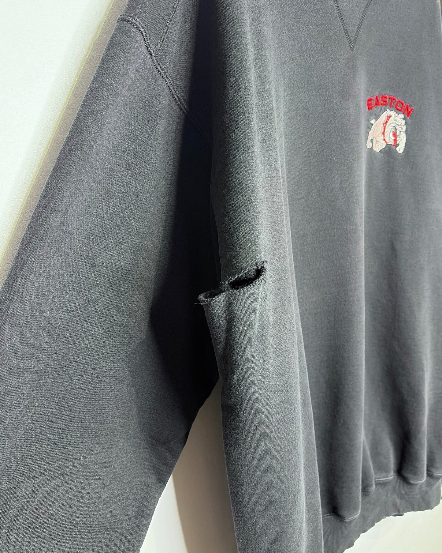 Vintage 1990s Easton Bulldog Black Crewneck Sweatshirt