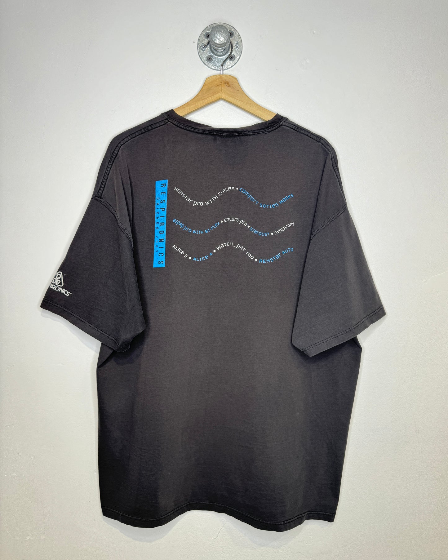 Vintage 90s Ride The Wave Black Tee Shirt