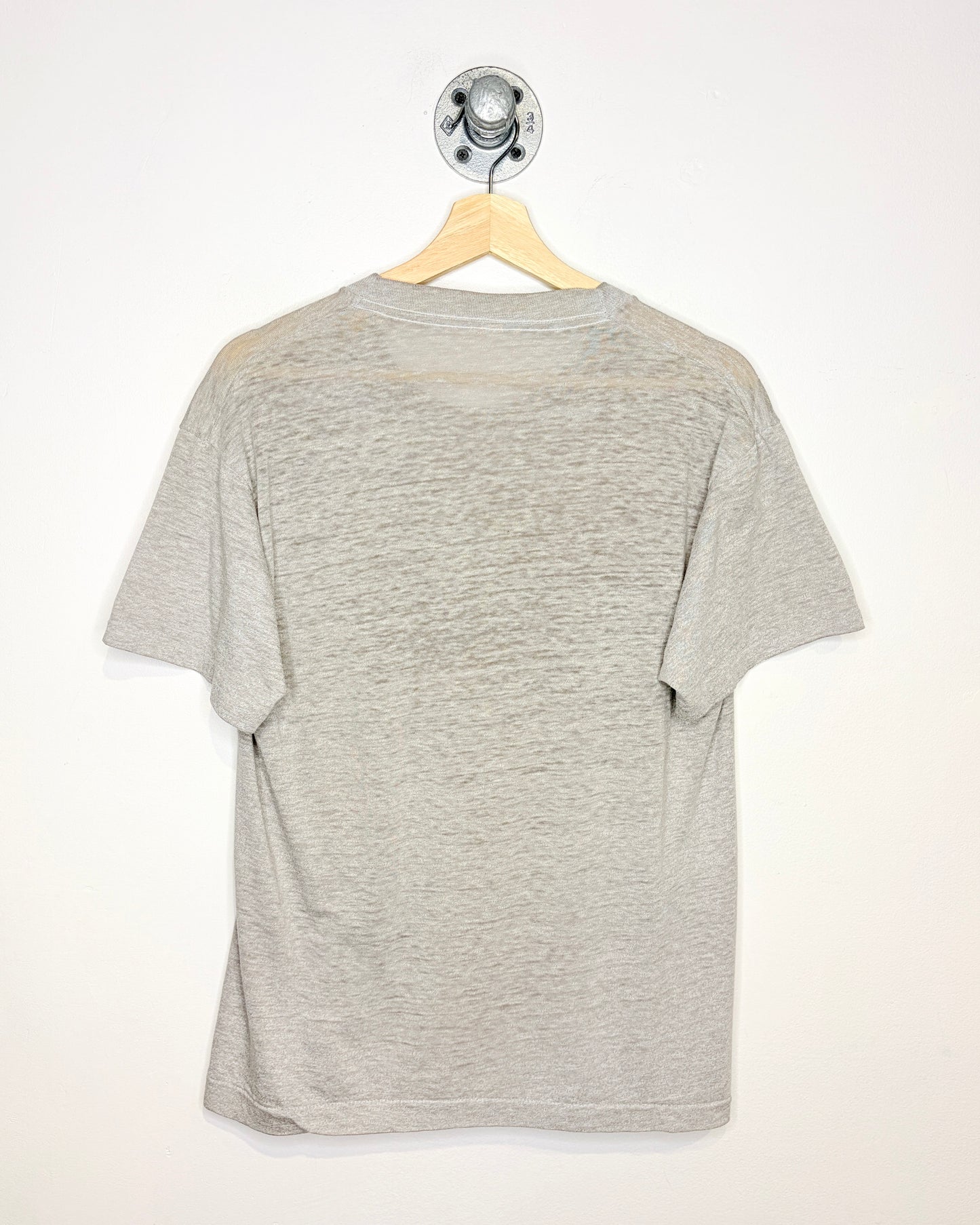 Vintage 1990 Blue Angels Paper Thin Grey Slub Tee Shirt