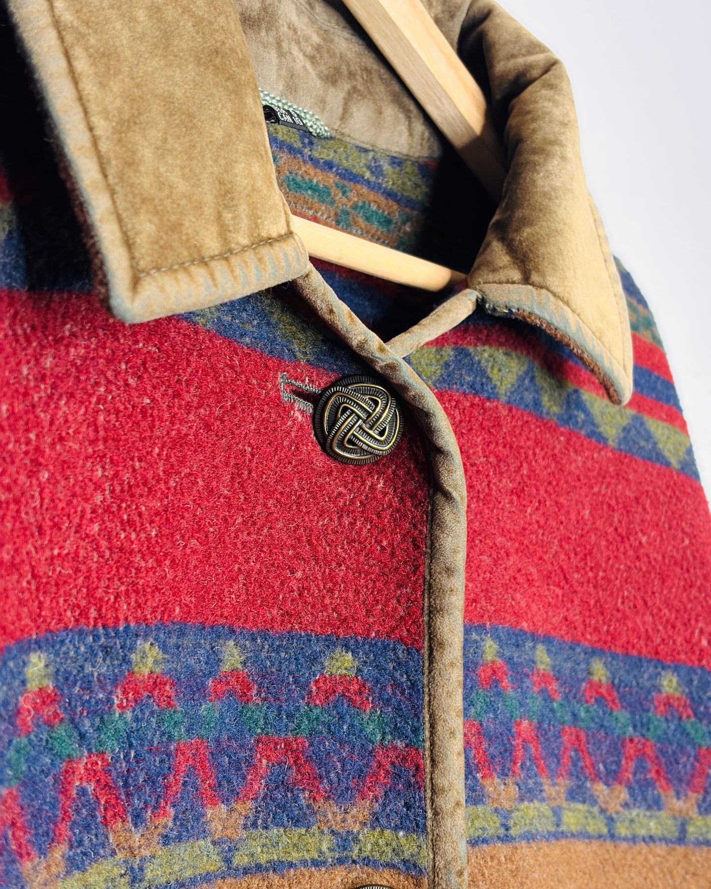 Vintage Clock House Aztec Pattern Wool Jacket