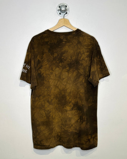 2000s Fort Hall Wolf Brown Ice Dye Tee Shirt
