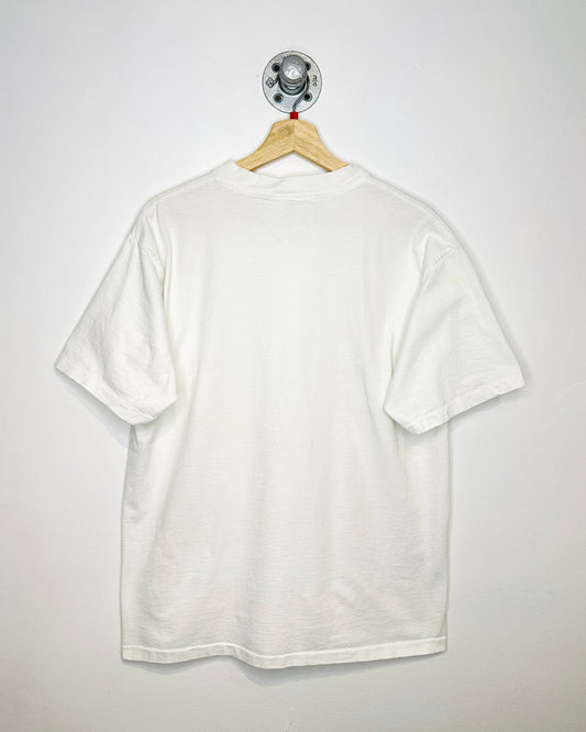 Vintage 90s Elle Lunettes Heavyweight White Tee Shirt