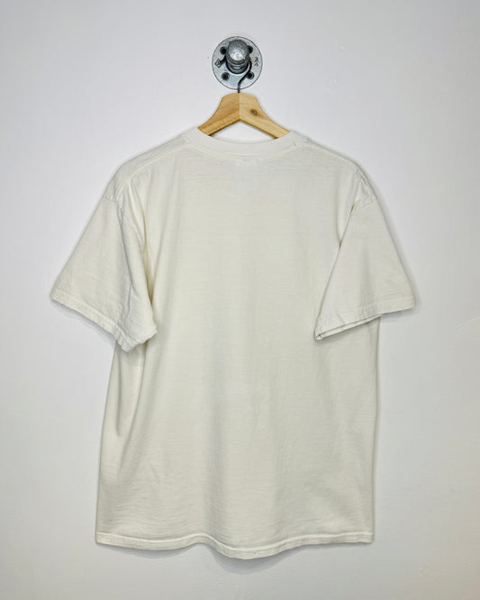 Vintage 1997 Diamond Dust Cat White Tee Shirt