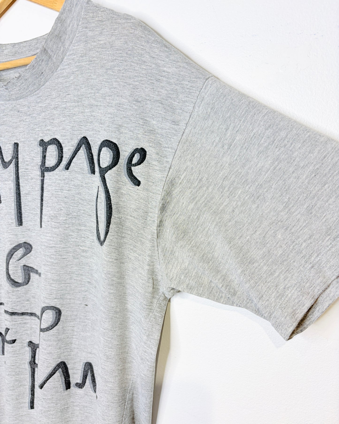 Vintage 1990s Jimmy Page And Robert Plant Grey Tee Shirt