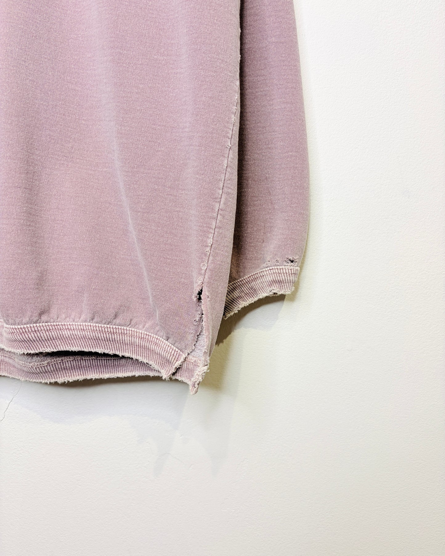 Vintage 90s Distressed University Of Alberta Sun Faded Wine Crewneck Sweatshirt