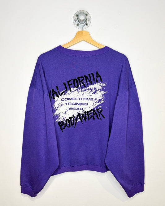 Vintage 1981 California Body Wear Boxy Purple Crewneck Sweatshirt