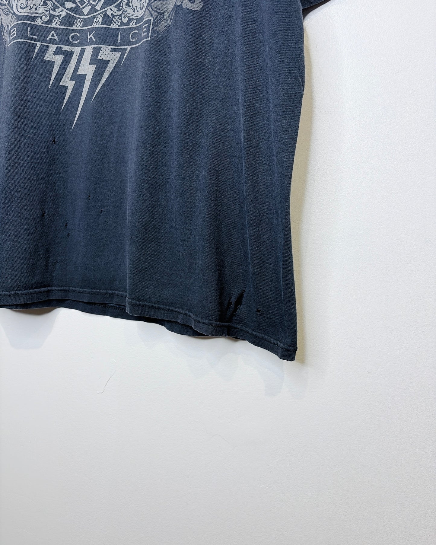 AC/DC Black Ice Distressed Black Tee Shirt