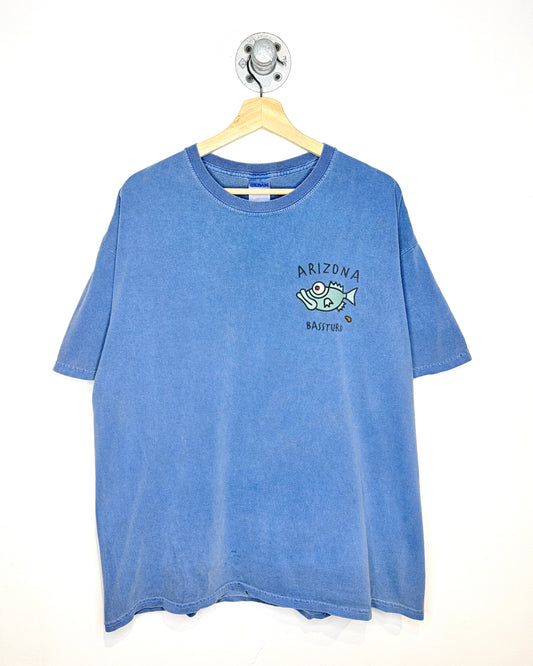 2000s Arizona Bassturd Faded Blue Tee Shirt