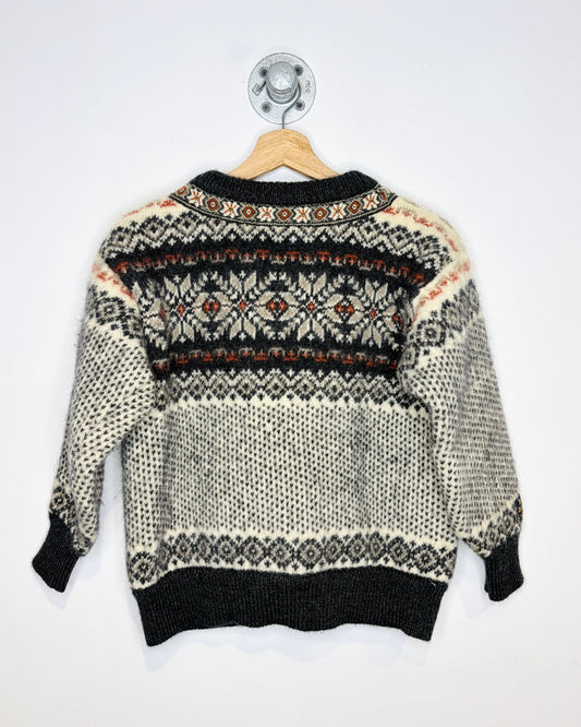 Vintage 90s Dale Of Norway Pure Wool Metal Clasp Cardigan