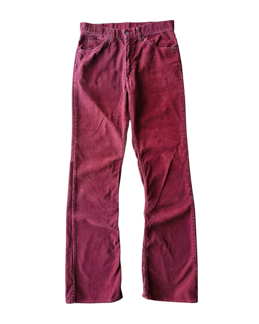 Vintage 70s Levi’s 517 White Tab Red Bootcut Corduroy Pants