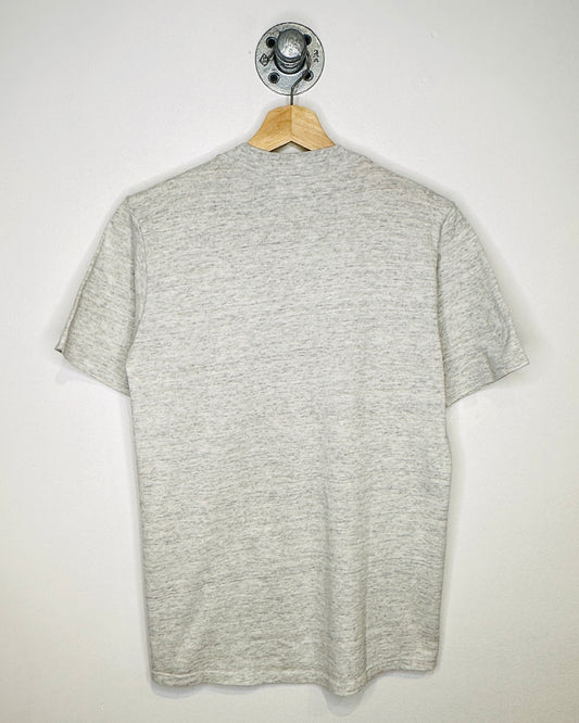 Vintage 1988 Illinois Dog Graphic Heather Grey Tee Shirt
