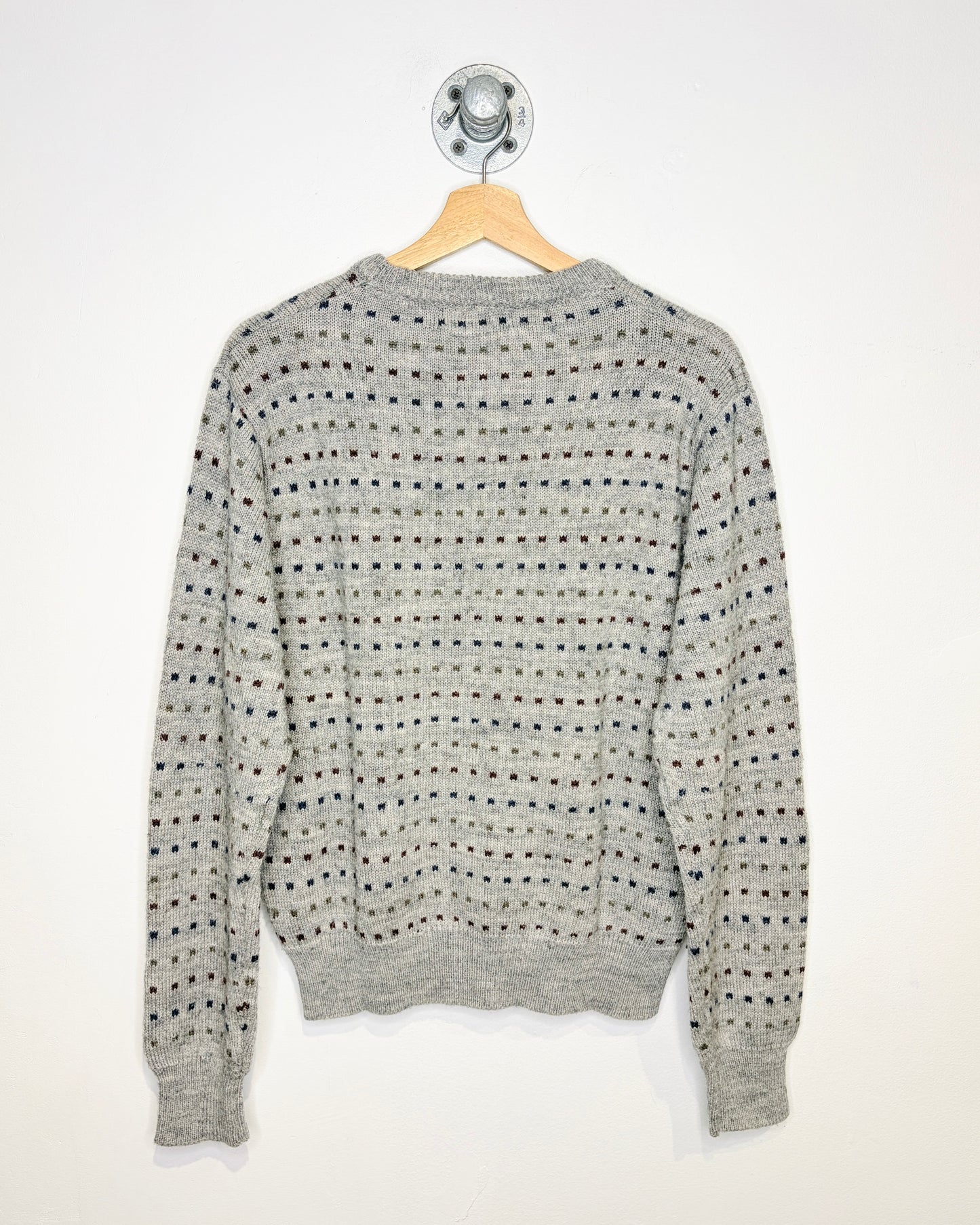 Vintage 90s Hunters Ridge Grey Knit Sweater