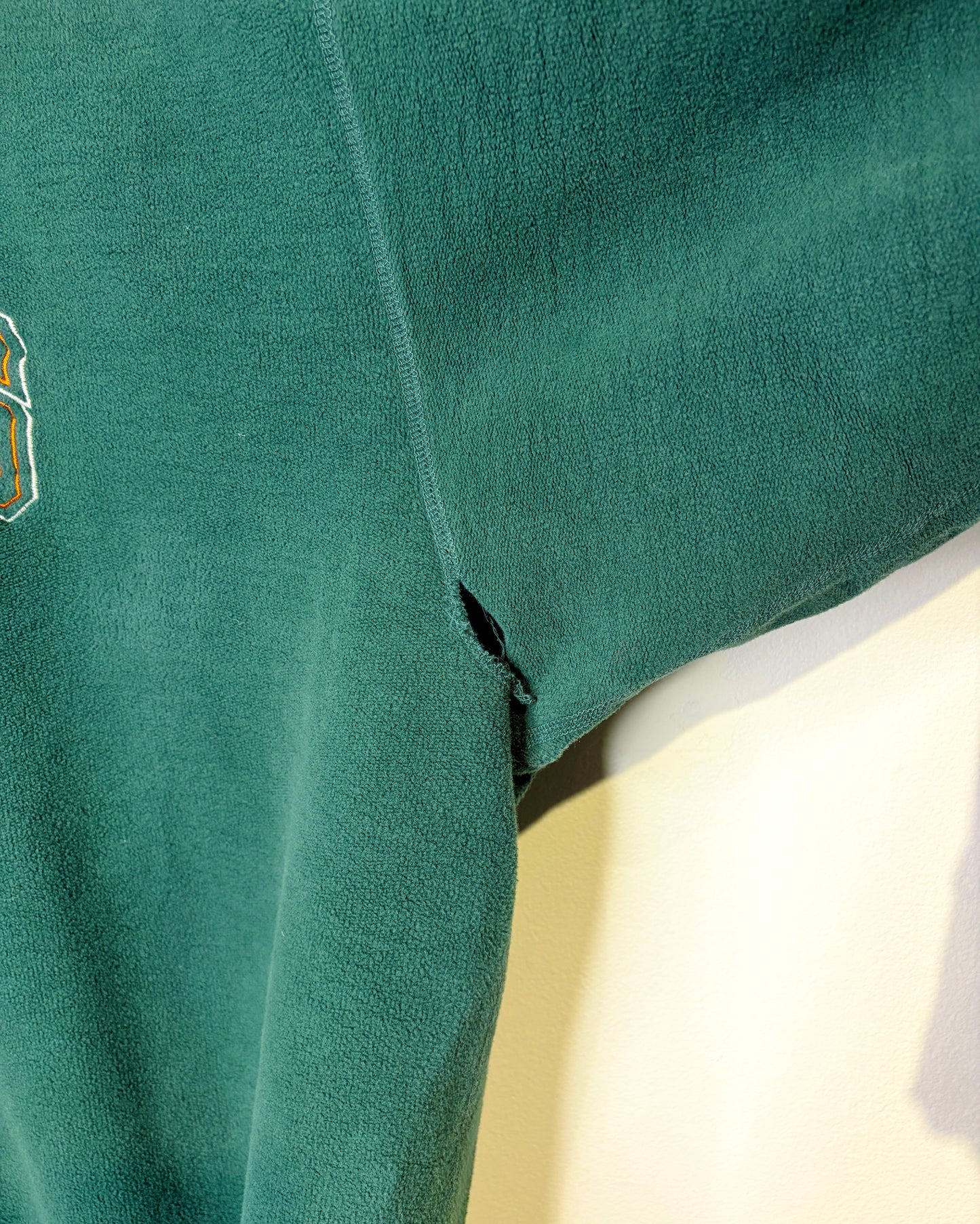 Vintage 90s Polypus Football Green Terry Crewneck Sweatshirt