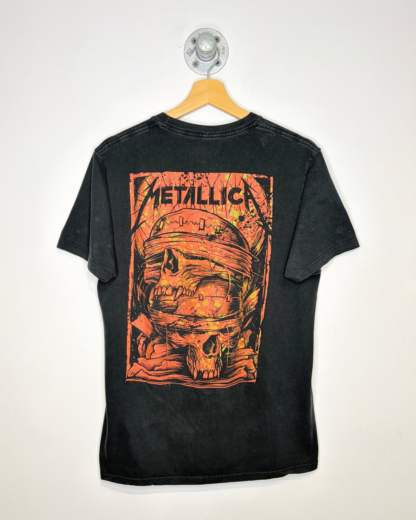 Metallica Distressed Faded Black Band Tee Shirt