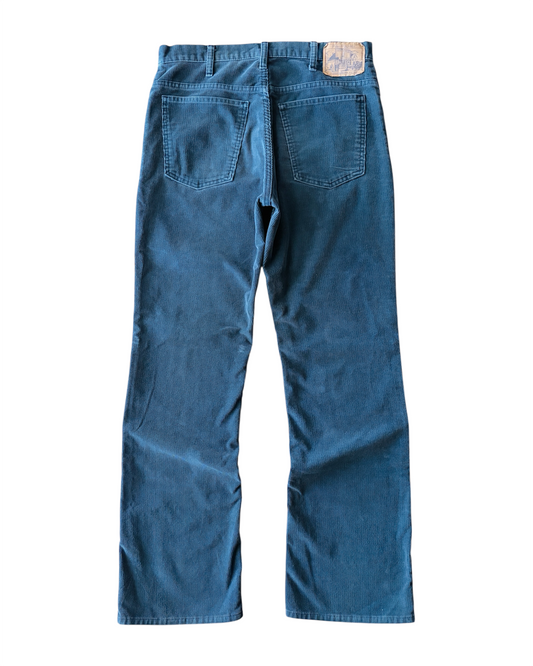 Vintage 90s JC Penney Faded Navy Blue Bootcut Corduroy Pants