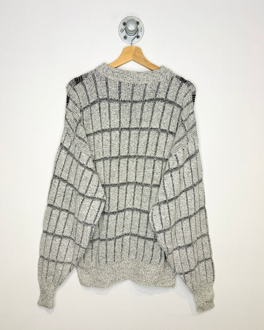 Vintage 90s JJ Cochran Grey Knit Sweater