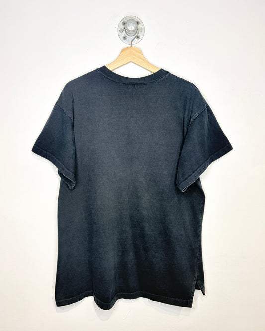 Vintage 1990s Florida Sea Teez Flamingo Black Tee Shirt