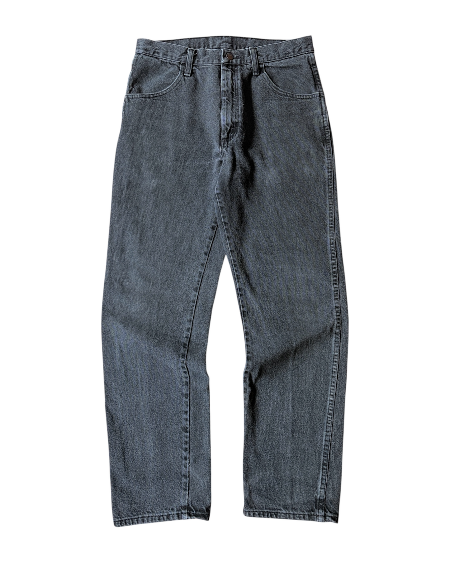 Vintage Rustler Heavily Faded Black Straight Fit Jeans