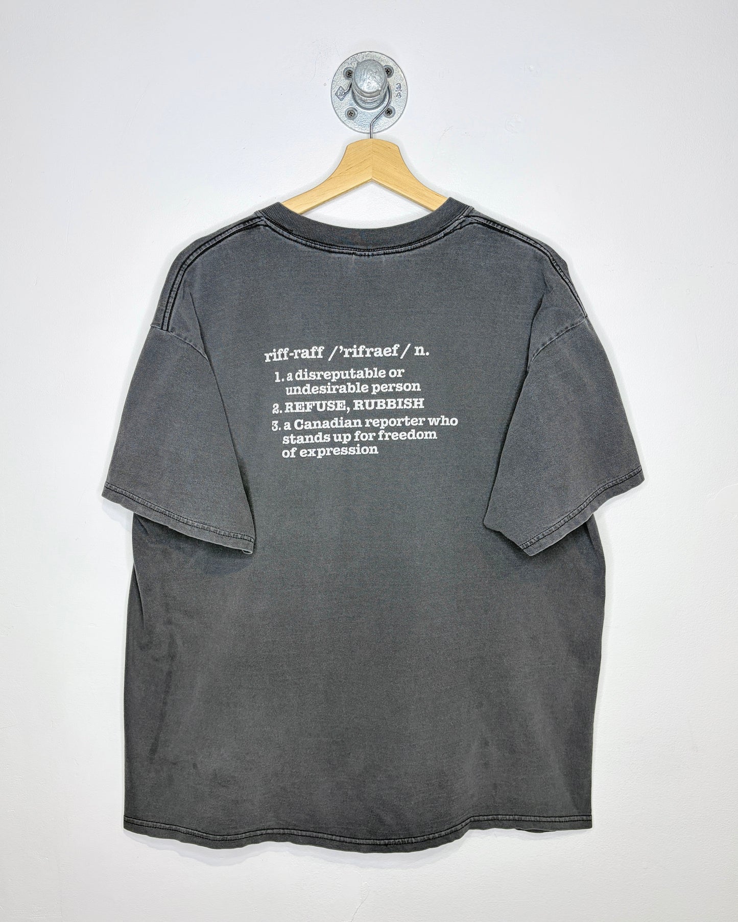 Vintage Riff Raff Heavily Faded Black Tee Shirt