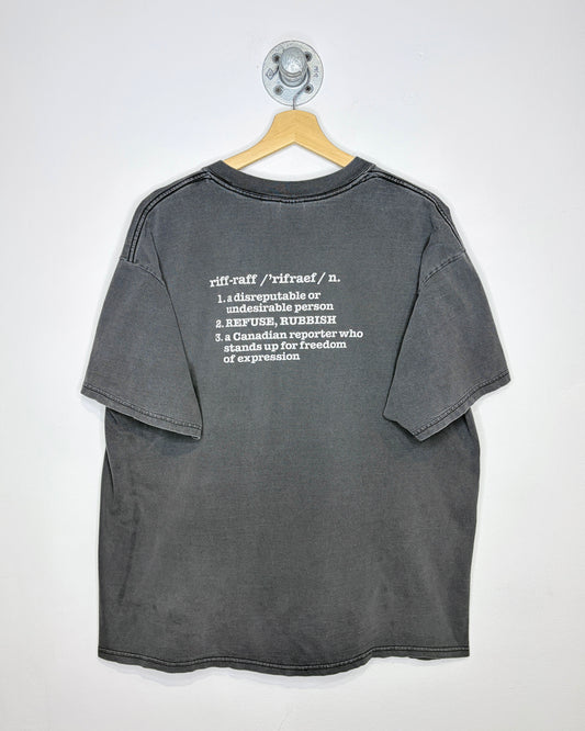 Vintage Riff Raff Heavily Faded Black Tee Shirt
