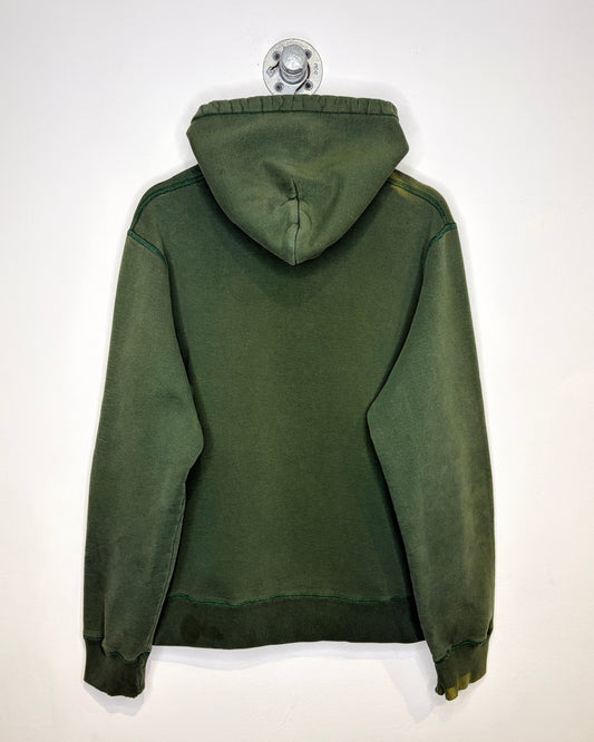 2000s Abercrombie Shamrocks Faded & Distressed Green Hoodie
