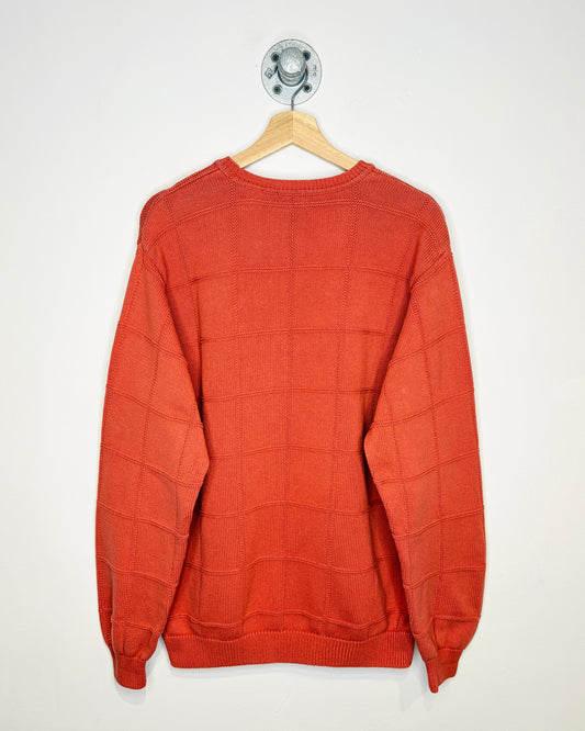 Vintage Izod Tonal Orange Textured Sweater